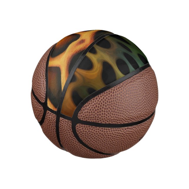 Wilde Muster Mini Basketball (angewinkelt)