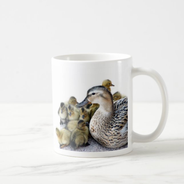 Wilde Mutter-Ente und Entlein Kaffeetasse (Rechts)