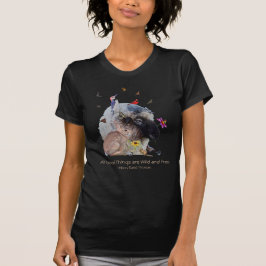 Wilde Nacht mit Natur:Vögel, Schmetterlinge, Säuge T-Shirt