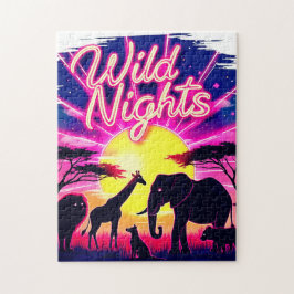Wilde Nächte African Safari Sunset Puzzle