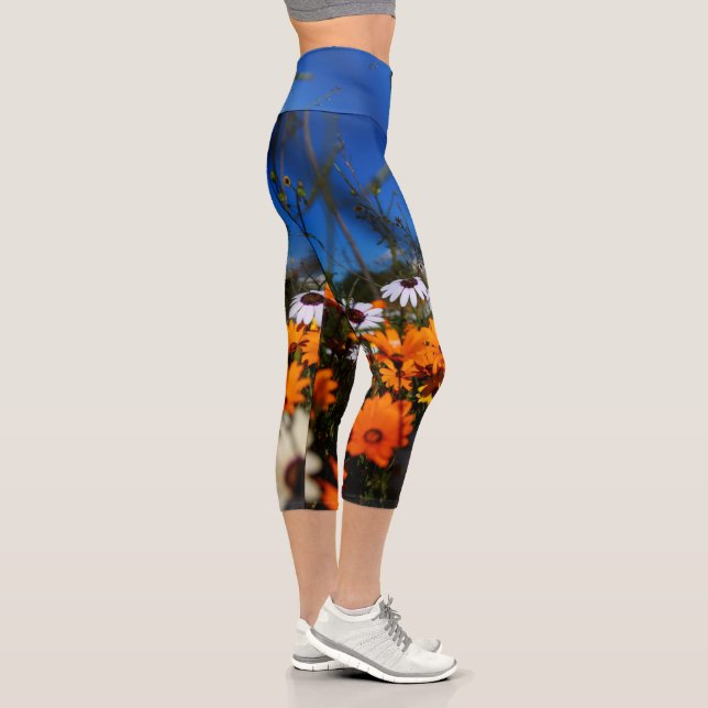 Wilde Namaqualand-Blume Capri Leggings (Rechts)