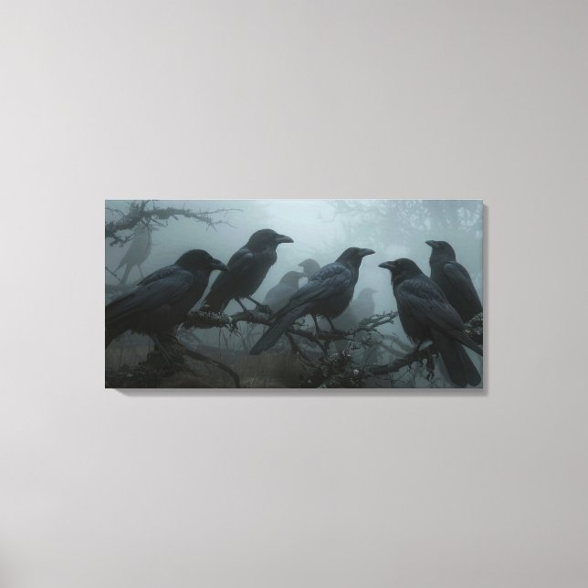 Wilde Natur Crow-Raven Leinwand Kunst, Dichtung un (Vorderseite)