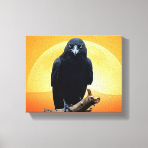 Wilde Natur Crow-Raven Leinwand Kunst, Dichtung un