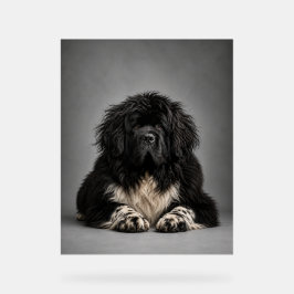 Wilde Newf-Haare, völlig egal Acrylschild