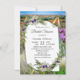 Wilde Öko-freundliche Frühlingsblumen Einladung