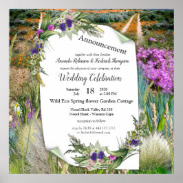 Wilde Öko-freundliche Frühlingsblumen Poster