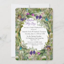 Wilde Öko-freundliche Gräser & Frühlingsblumen Einladung