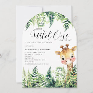 Wilde One Giraffe Geschlechtsneutrale Babyparty Einladung
