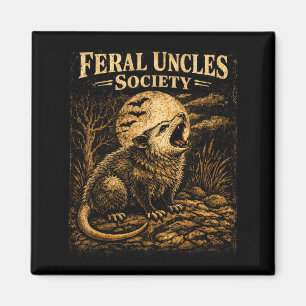Wilde Onkel Gesellschaft Lustiger Opossum Folklore Magnet