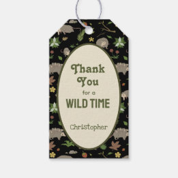 Wilde Opossum-Geburtstags-Geschenkanhänger Schwarz Geschenkanhänger