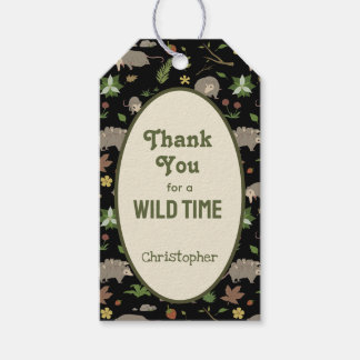 Wilde Opossum-Geburtstags-Geschenkanhänger Schwarz Geschenkanhänger