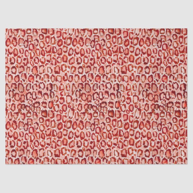 WILDE orange Leopard-Haut-Tierdruck CAT Seidenpapier (Vorderseite)