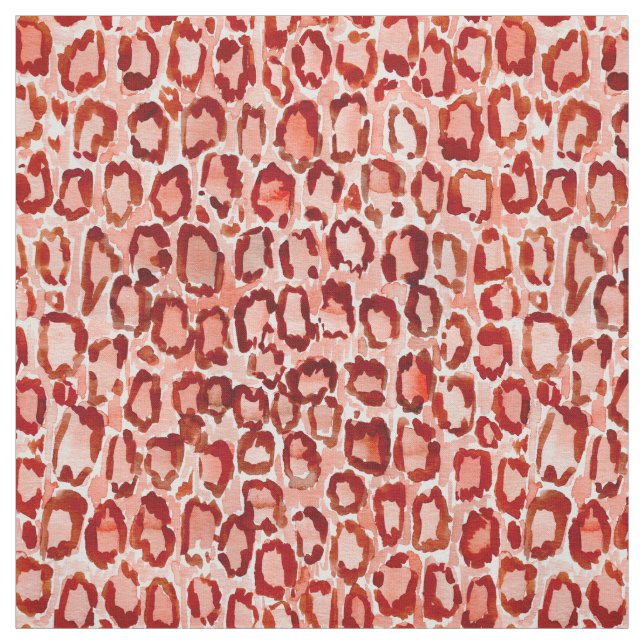 WILDE orange Leopard-Haut-Tierdruck CAT Stoff (Muster)