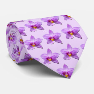 Wilde Orchidee Lila Tropische Blume Krawatte