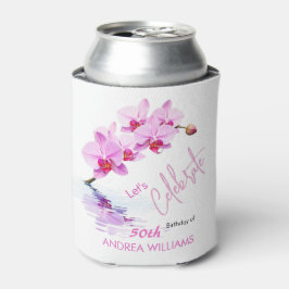 Wilde Orchideenblüten 50. Geburtstag Dosenkühler