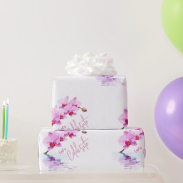 Wilde Orchideenblüten Geburtstag / Klein Geschenkpapier