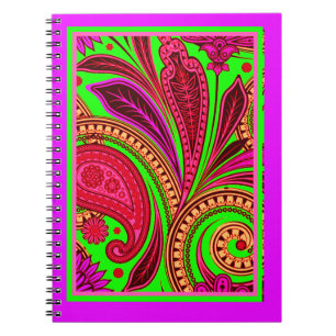 Wilde Paisley-Notizbuch Notizblock