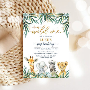Wilde Party-Tiere Kinder-Geburtstagseinladung Einladung