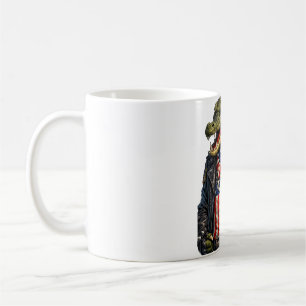 Wilde patriotische Alligator-Biker-Lederjacke St Kaffeetasse