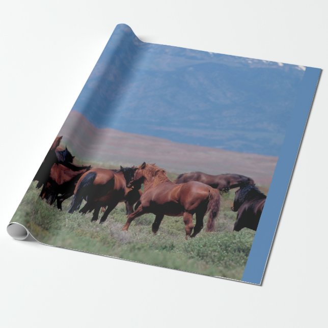 Wilde Pferde aus dem Westen Geschenkpapier (Ungerollt)