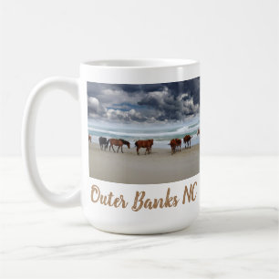 Wilde Pferde Außenbänke OBX NC Corolla Kaffeetasse