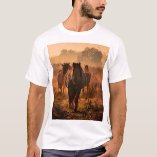 Wilde Pferde: Begegnung mit einem intensiven Blick T-Shirt