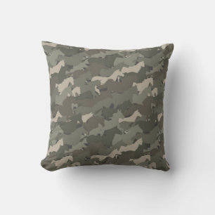 Wilde Pferde Camouflage Muster Kissen