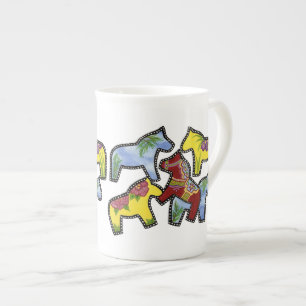Wilde Pferde China Tasse