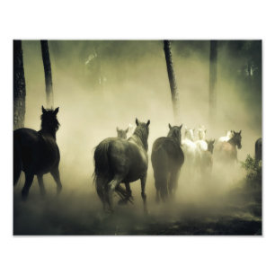 Wilde Pferde Fotodruck