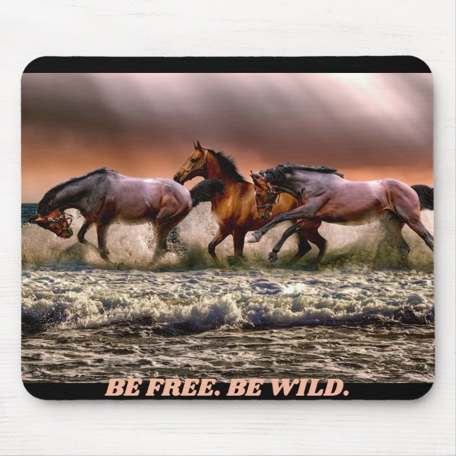 Wilde Pferde - frei sein, wild sein Mousepad (Vorne)