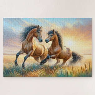 Wilde Pferde, galoppierende Pferde, Haustiere, Puzzle