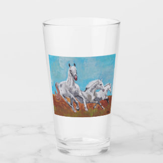 Wilde Pferde Glas