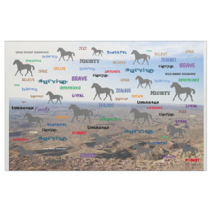 Wilde Pferde im Sandwaschbecken Stoff