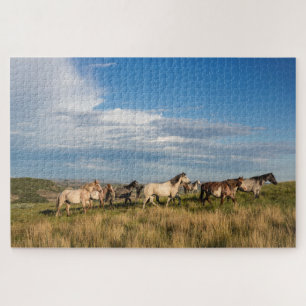 Wilde Pferde im Theodore-Roosevelt-Nationalpark Puzzle