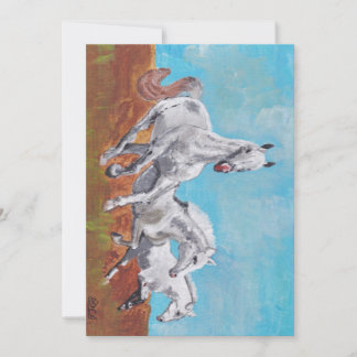 Wilde Pferde in Acryl Einladung