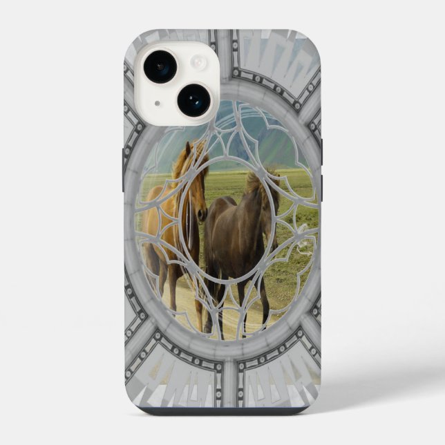 Wilde Pferde iPhone Hülle (Rückseite)