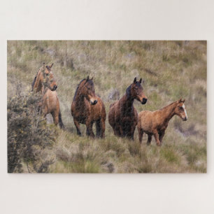 Wilde Pferde Landschaftlich Natur Jigsaw Puzzle