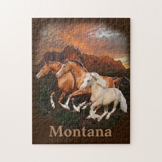 Wilde Pferde Montana Puzzle (Vertikal)