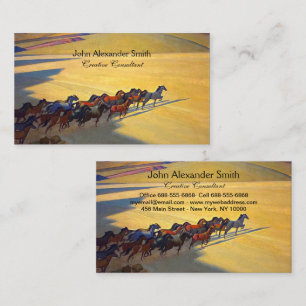 Wilde Pferde Nevadas von Maynard Dixon Visitenkarte
