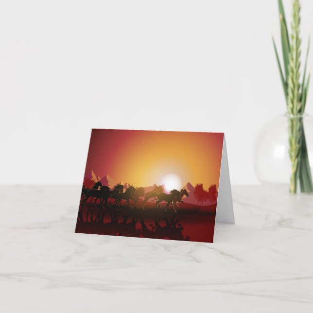 Wilde Pferde Papercut (Vorderseite)