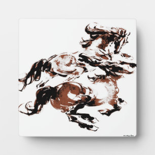 Wilde Pferde Plaque Fotoplatte