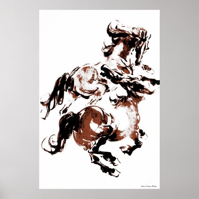 Wilde Pferde Print Poster (Vorne)