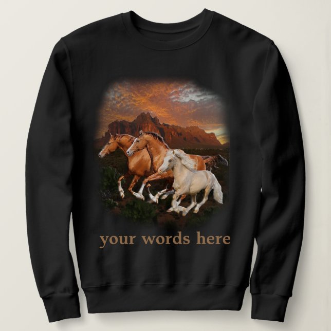 Wilde Pferde Sweatshirt (Design vorne)