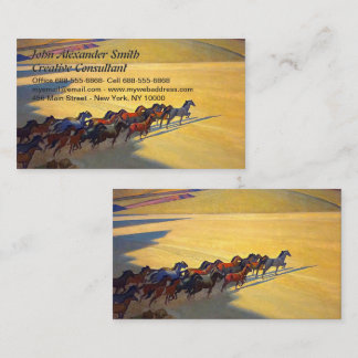 Wilde Pferde von Nevada von Maynard Dixon Visitenkarte
