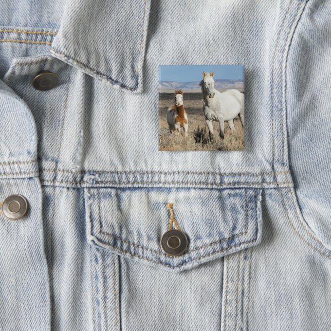 Wilde Pferde zu Hause im Sandwash Basin Button (Beispiel)