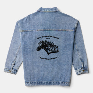 Wilde Pferdekrieger für das Sandwaschbecken Jeansjacke