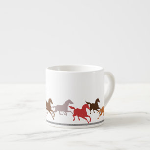 Wilde Pferdelaufen Espressotasse