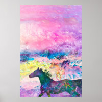 Wilde Pferdespirsche WIR SIND DAS LAND Poster