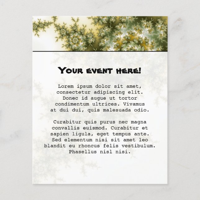 Wilde Pflanze - Mandelbrot Fraktal Art Flyer (Vorne)