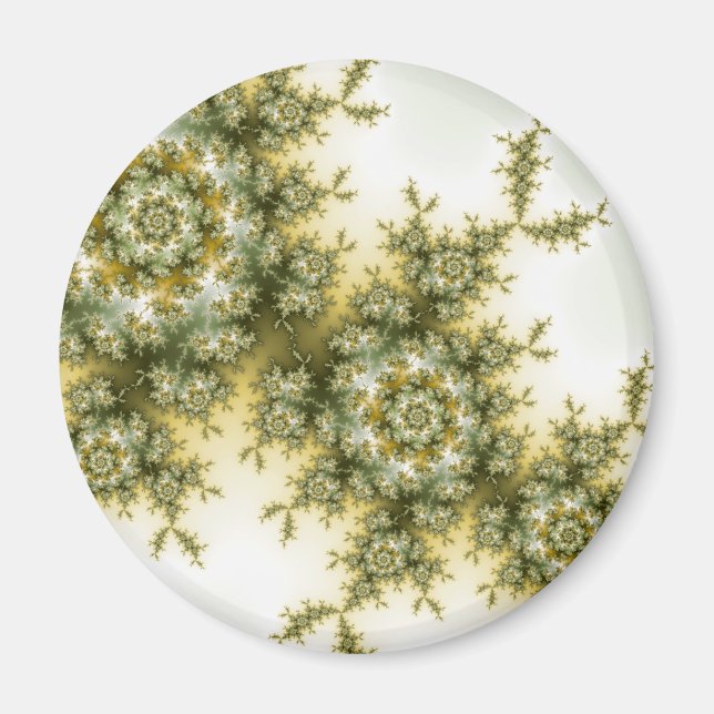 Wilde Pflanze - Mandelbrot Fraktal Art Magnet (Vorne)